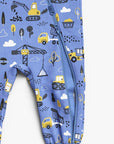 Baby Sleepsuit with Construction Print