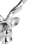 Vintage Silver Nickel Stag Bottle Opener | Rustic Barware