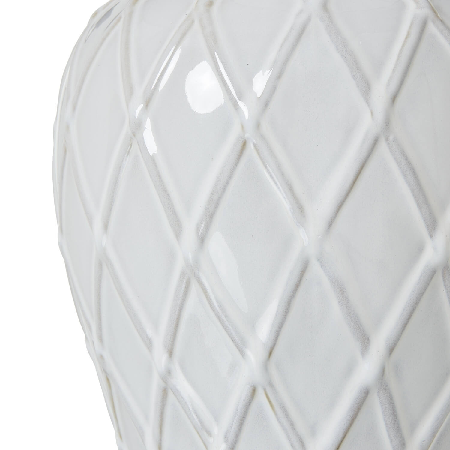 White Ceramic Ginger Jar Table Lamp