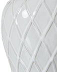 White Ceramic Ginger Jar Table Lamp