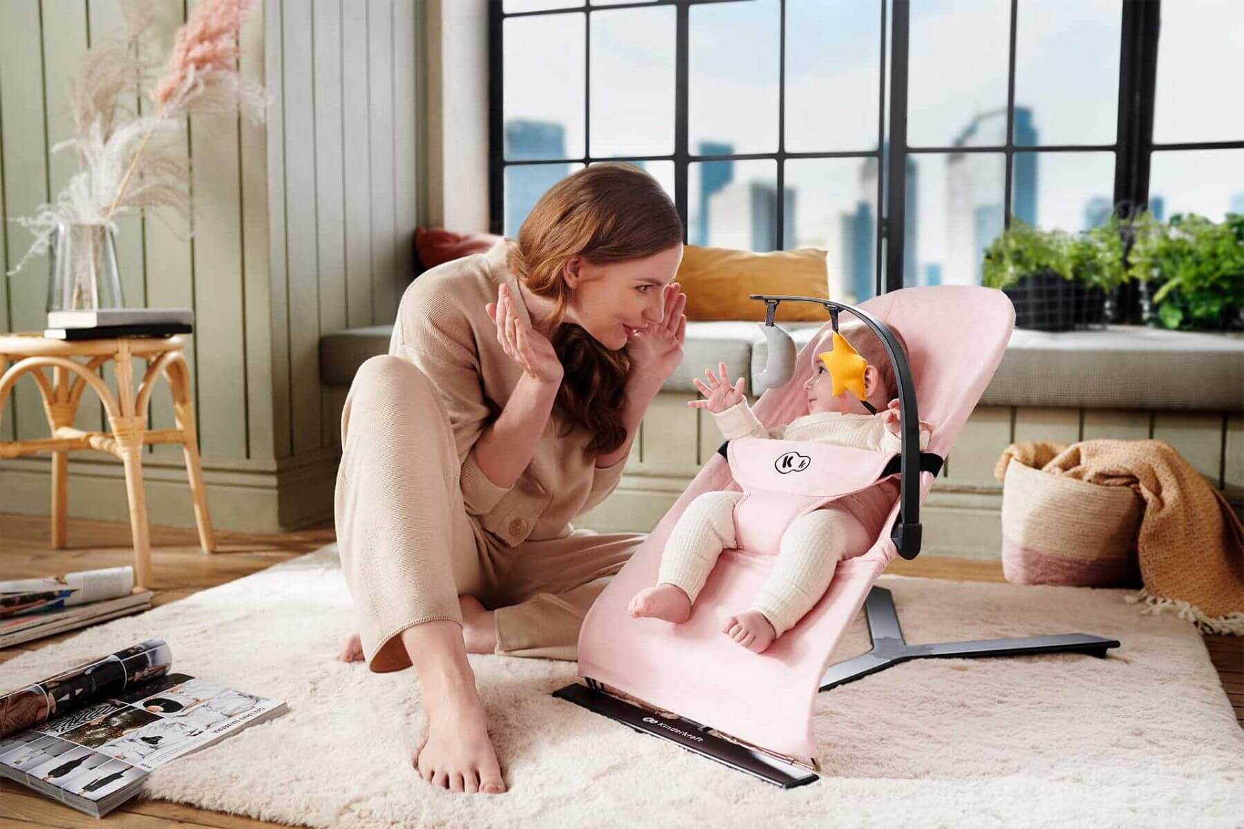 MIMI Minimalist Baby Bouncer-Rocker – Safe &amp; Soothing Comfort by Kinderkraft at www.brixbailey.com