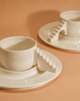 Castle Coffee Set with Architectural Plates and Cups