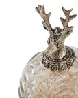 Coffee Ombre Stag Glass Bauble