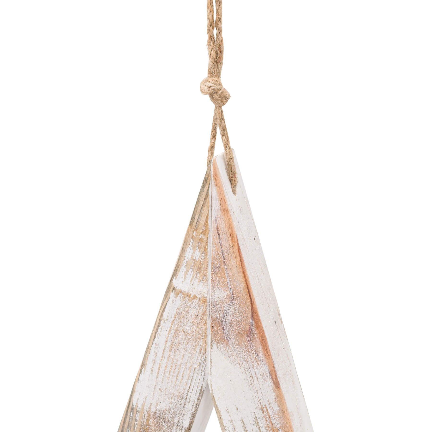 Vintage White Wooden Star Decor | Shabby Chic Sparkle Accent