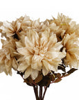 Pack of 6 x 55cm Dahlia Flower Stem - Dusty Cream-0