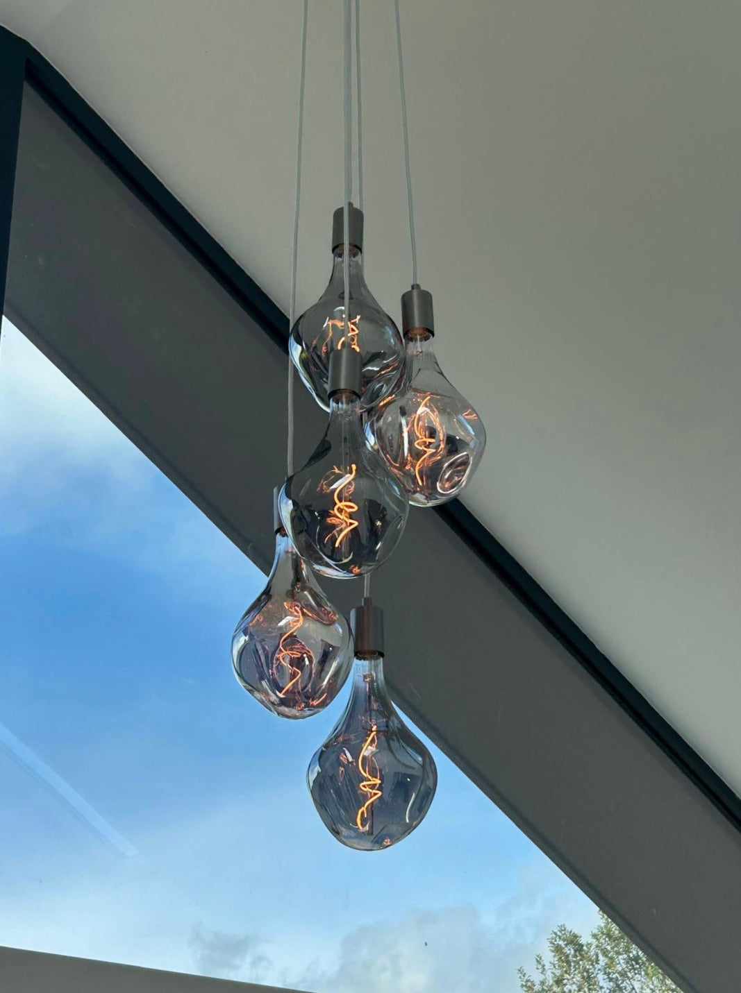 5 Light Cluster Evo Pendant Chandelier | Stairwell &amp; High Ceiling Lighting UK
