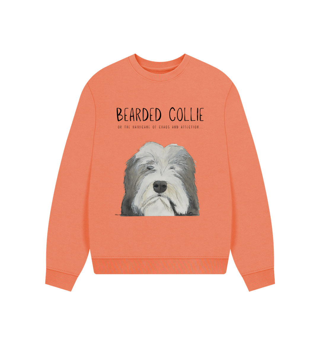Hairicane of Cozy Chaos – Bearded Collie Oversized Sweatshirt
