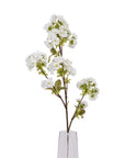 Tall White Blossom Stem Indoor Faux Flower
