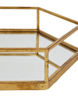 Gold Hexagon Tray Set Two Pieces