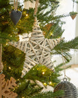 Handwoven Wicker Star Ornament for Holiday Decor