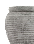 Athena Rimmed Ceramic Planter in White