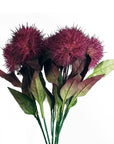 Pack of 6 x 70cm Globe Thistle Purple Ball Artificial Flower Stem-0