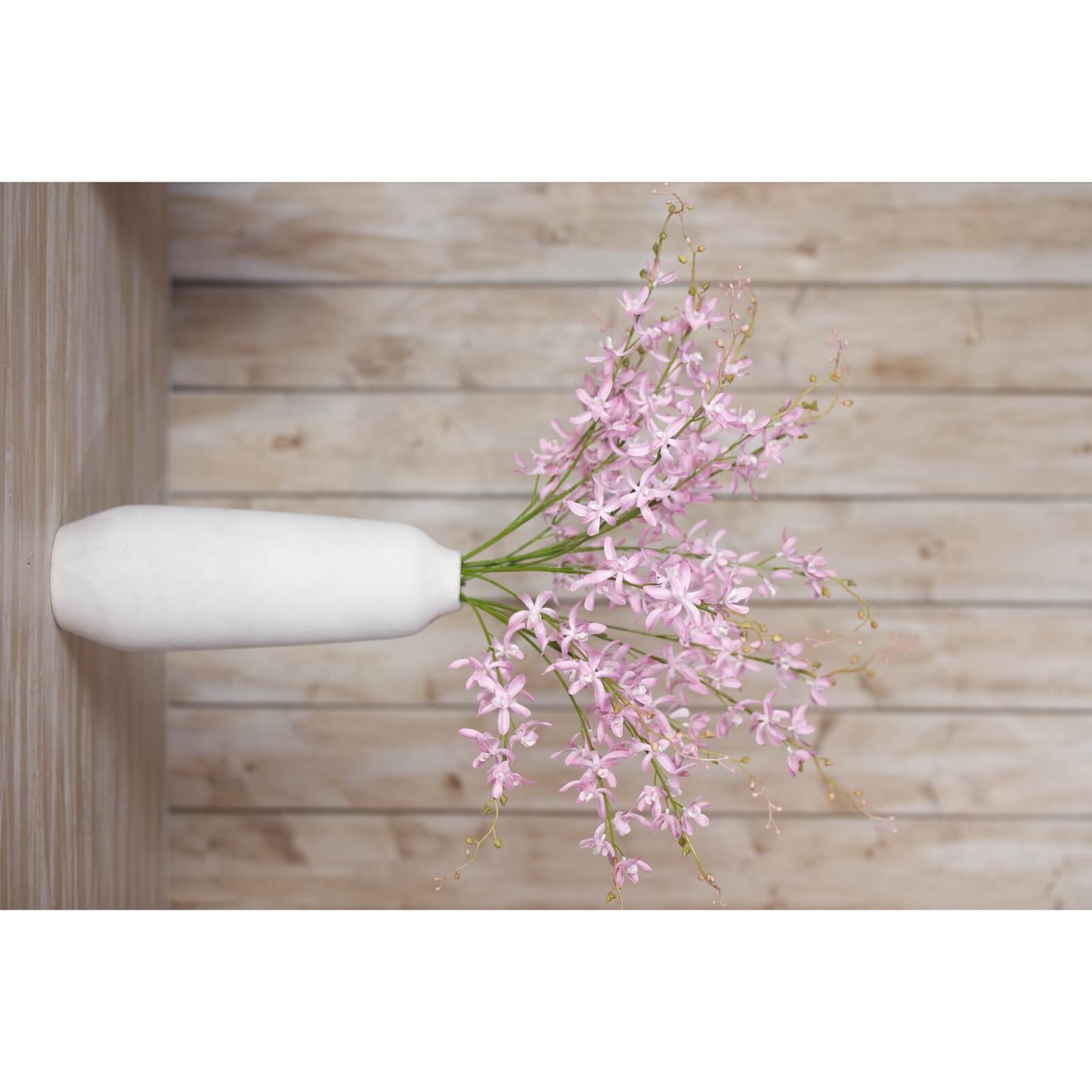 Lilac Cymbidium Faux Orchid Stem