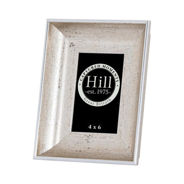 Antique silver photo frame with crackled finish, holds 4x6 picture, elegant home decor for cherished memories by Sostter at brixbailey.com