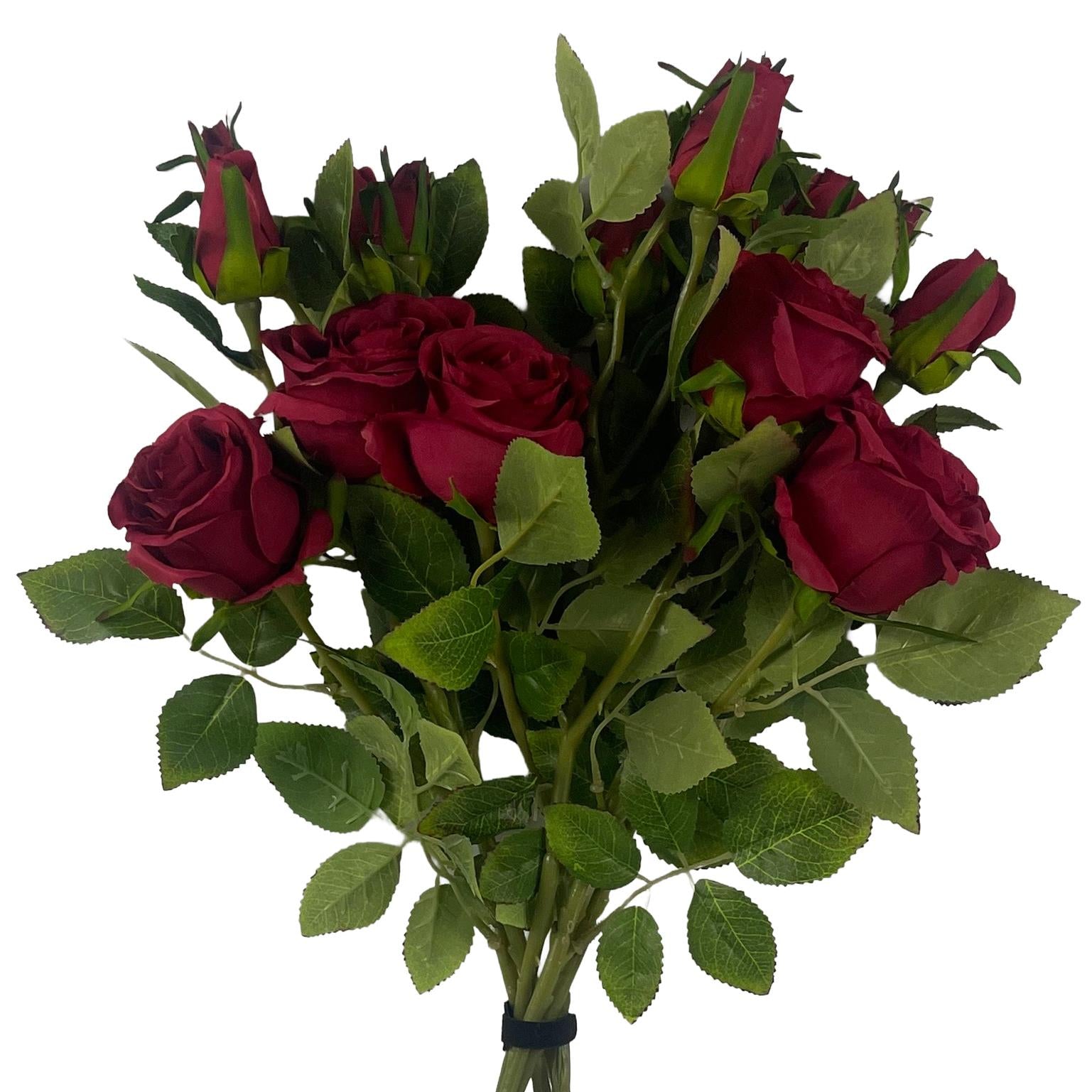 Pack of 6 x 60cm Artificial Red Rose Flower-0