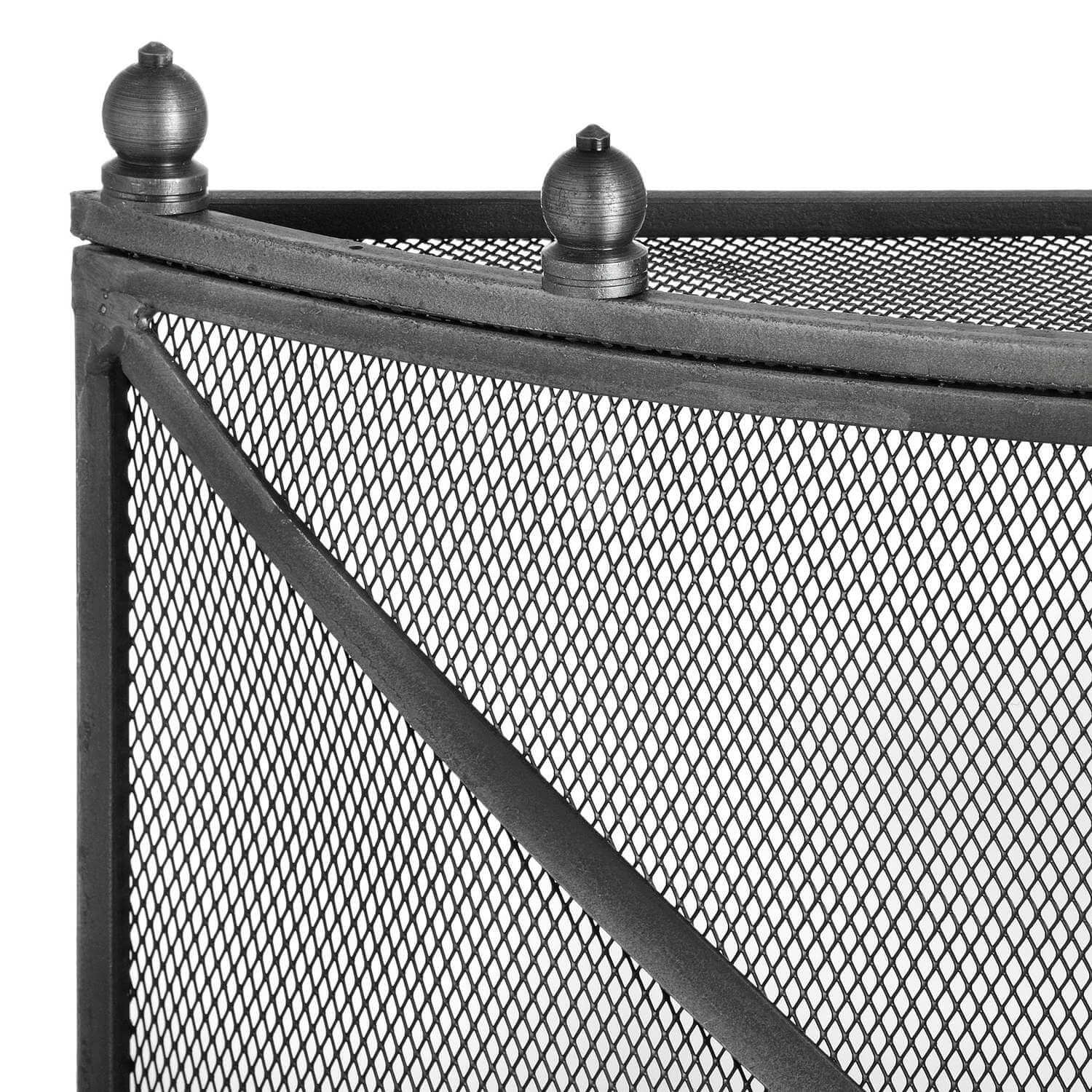 Antique Pewter Mesh Fireguard | Stylish &amp; Protective