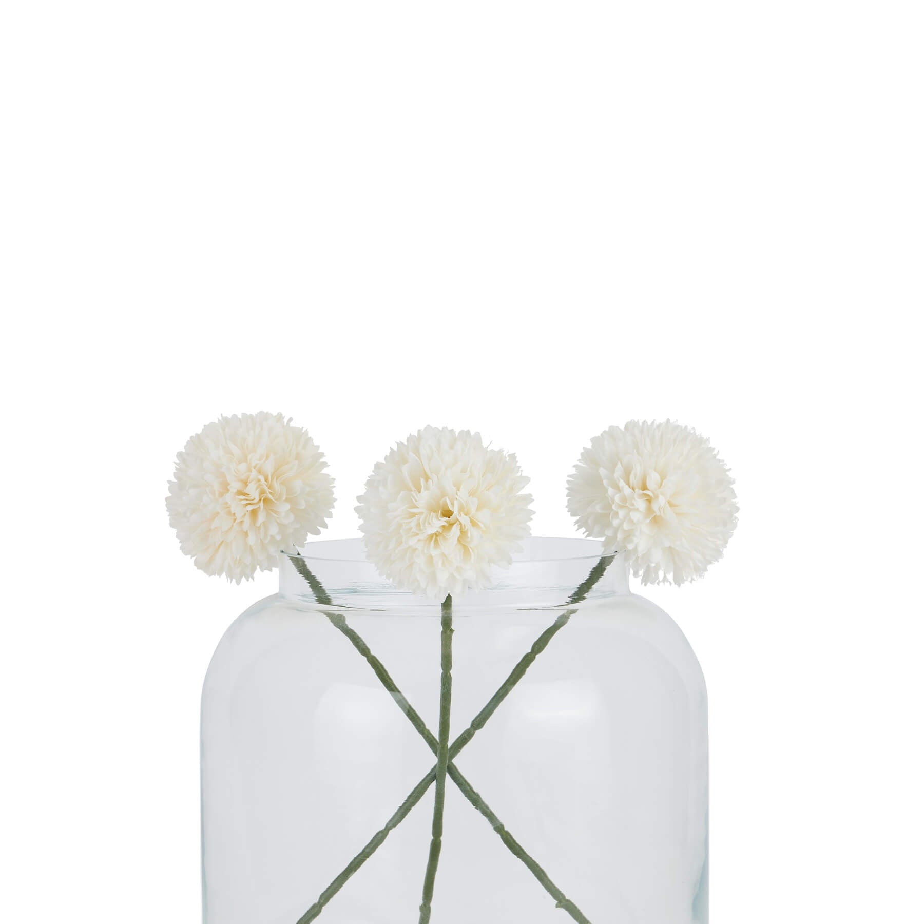 Pure White Short Chrysanthemum Stem for Home Styling