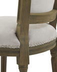 Grey Dining Chair with Subtle Detail and Comfortable Support