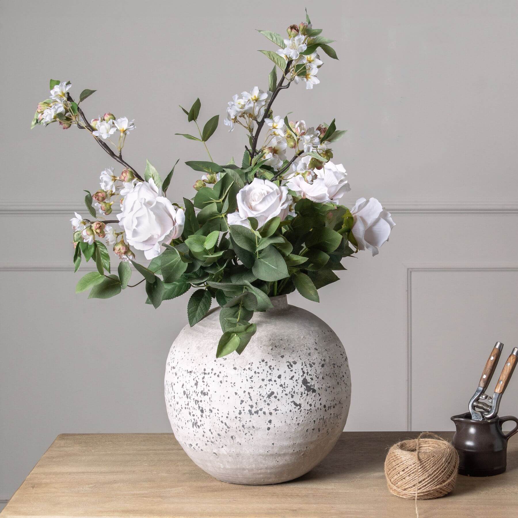 English Blossom Branch Silk Flower Stem