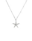Dainty Silver Real Starfish Necklace