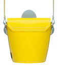 Handmade Leather Daisy Barrel Bag - Pastel Yellow