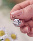 Daisy Flower Silver Charm
