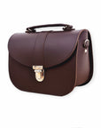 Olympia Handmade Leather Bag - Dark Brown
