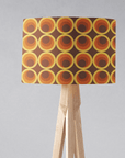 Dark Brown Drum Lampshade, 1970s Retro Design Shade for Table, Floor or Ceiling Pendant Light