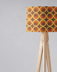 Dark Brown Drum Lampshade, 1970s Retro Design Shade for Table, Floor or Ceiling Pendant Light