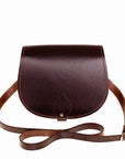Handmade Leather Saddle Bag - Dark Brown