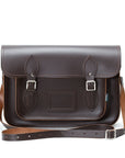 Handmade Leather Satchel - Dark Brown