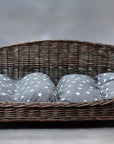 Cozy Dark Wicker Pet Bed with Cushion