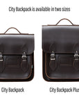 Handmade Leather City Backpack - Dark Brown