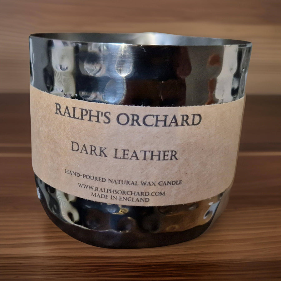 Premium 2-wick dimpled black candle, hand-poured in England, luxury eco-friendly soy wax, elegant home decor, best-selling classic candle by Ralph's Orchard at brixbailey.com
