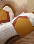 Premium vegan sandals DAWN in mustard, terracotta, white, pink - comfortable straps, soft footbed, slip-resistant sole, eco-friendly fair fashion by Fünve at brixbailey.com