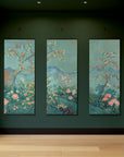 Teal Chinoiserie Tapestry