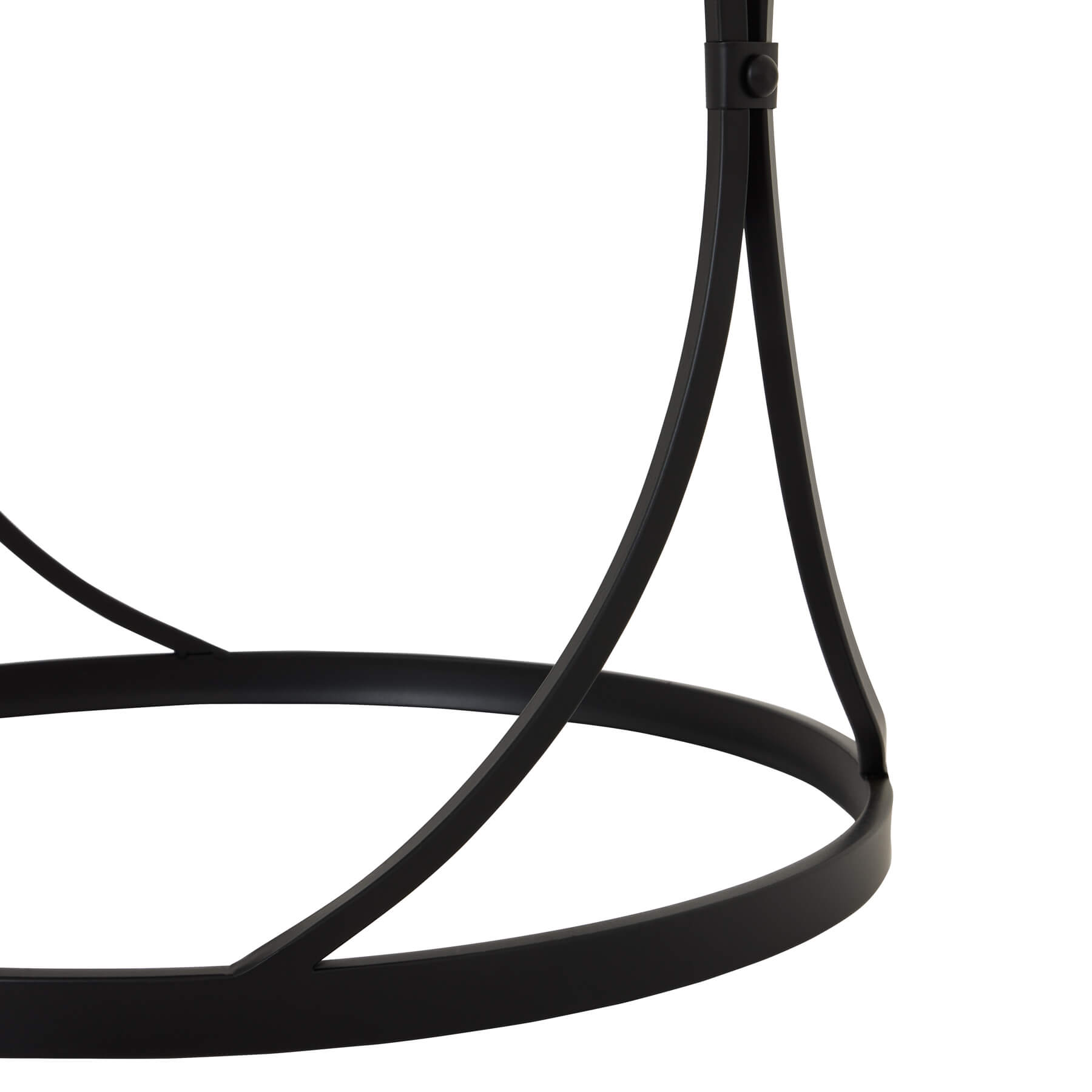 Black metal nesting side tables with mirrored glass surfaces, modern decor accent by Sostter at brixbailey.com