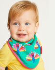 Premium Peacock Print Organic Cotton Baby Bib with Snap Buttons, Absorbent and Eco-Friendly for Mess-Free Feeding by Toby Tiger at brixbailey.com