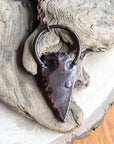 Arrowhead Obsidian Necklace Talisman | Handmade by Blackbird & Sage
