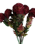 Pack of 6 x 70cm Large Ball Dahlia Artificial Flower Stem Pink-0