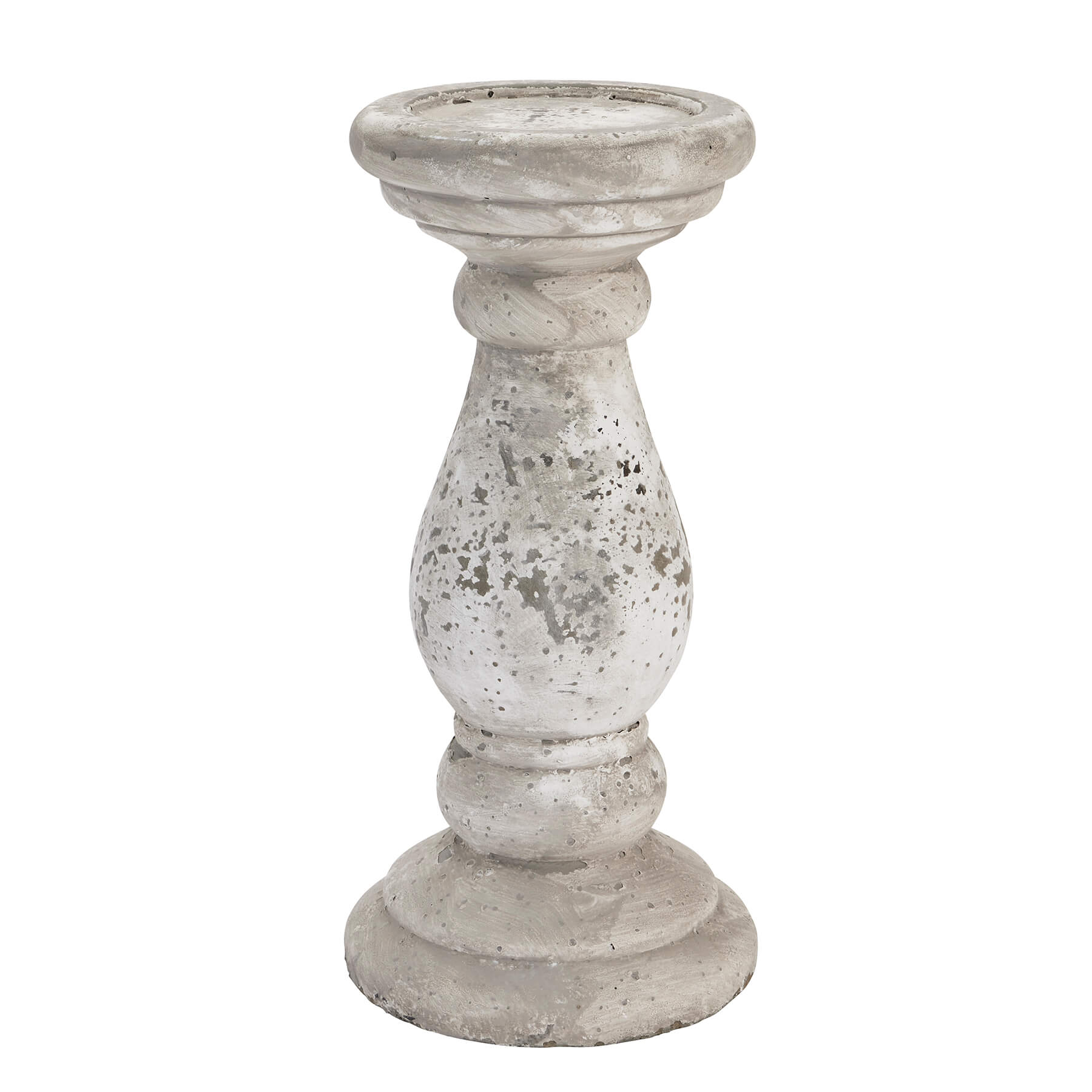 Elegant Large Stone Ceramic Candle Holder | Modern Home Decor