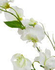 Pure White Sweetpea Stem Faux Flower