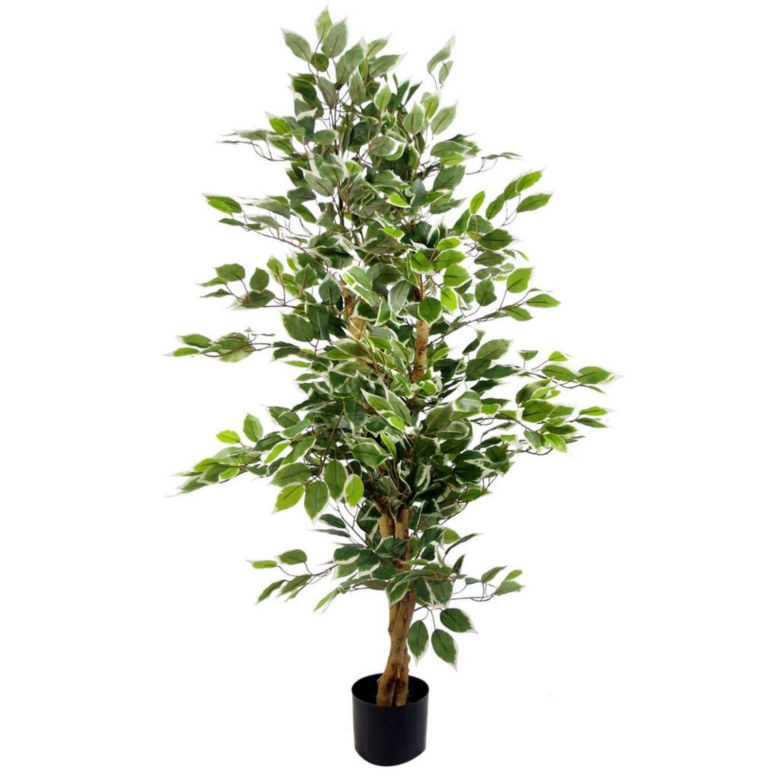 Artificial Ficus Tree Plant 130cm White Trees Trunk-0