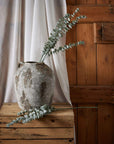 Silver-blue artificial eucalyptus spray with realistic foliage for home decor, 90cm tall by Sostter at brixbailey.com
