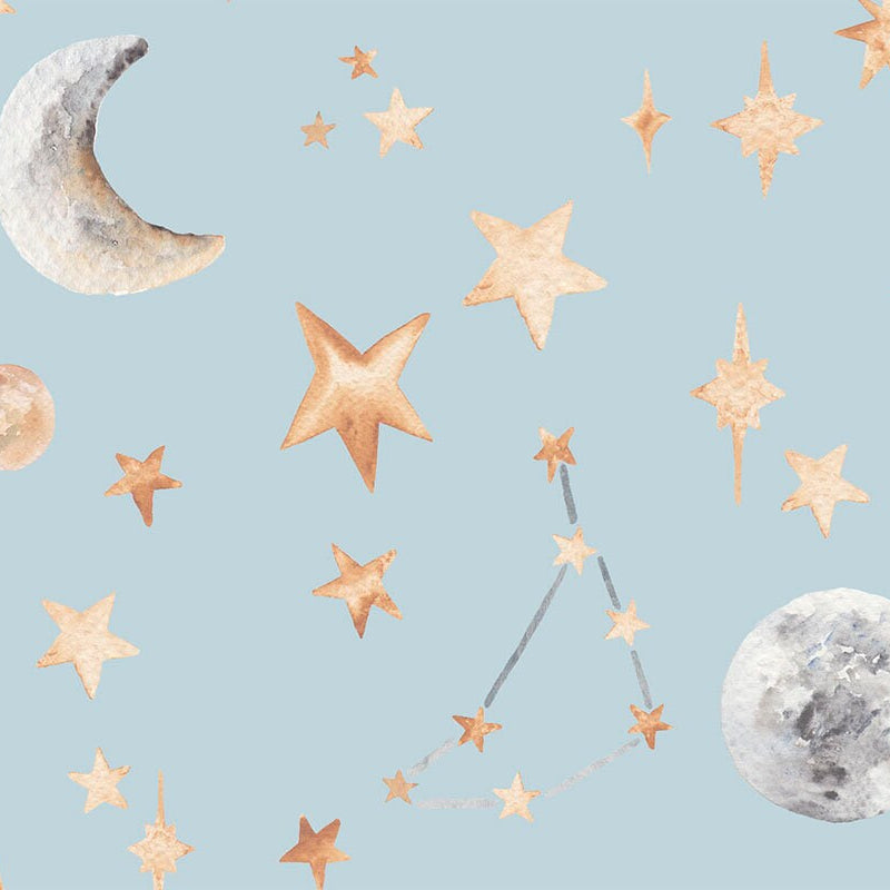 Watercolour Stars &amp; Constellation Wallpaper | Celestial Night Sky