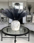 Elegant Grey Faux Pampas Grass Stem | Boho Home Decor