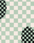 Deco Checkers - in Seafoam Bliss - Wallpaper -  Micaela Sharp Collaboration