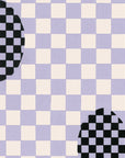 Deco Checkers - in Violet Veil - Wallpaper -  Micaela Sharp Collaboration