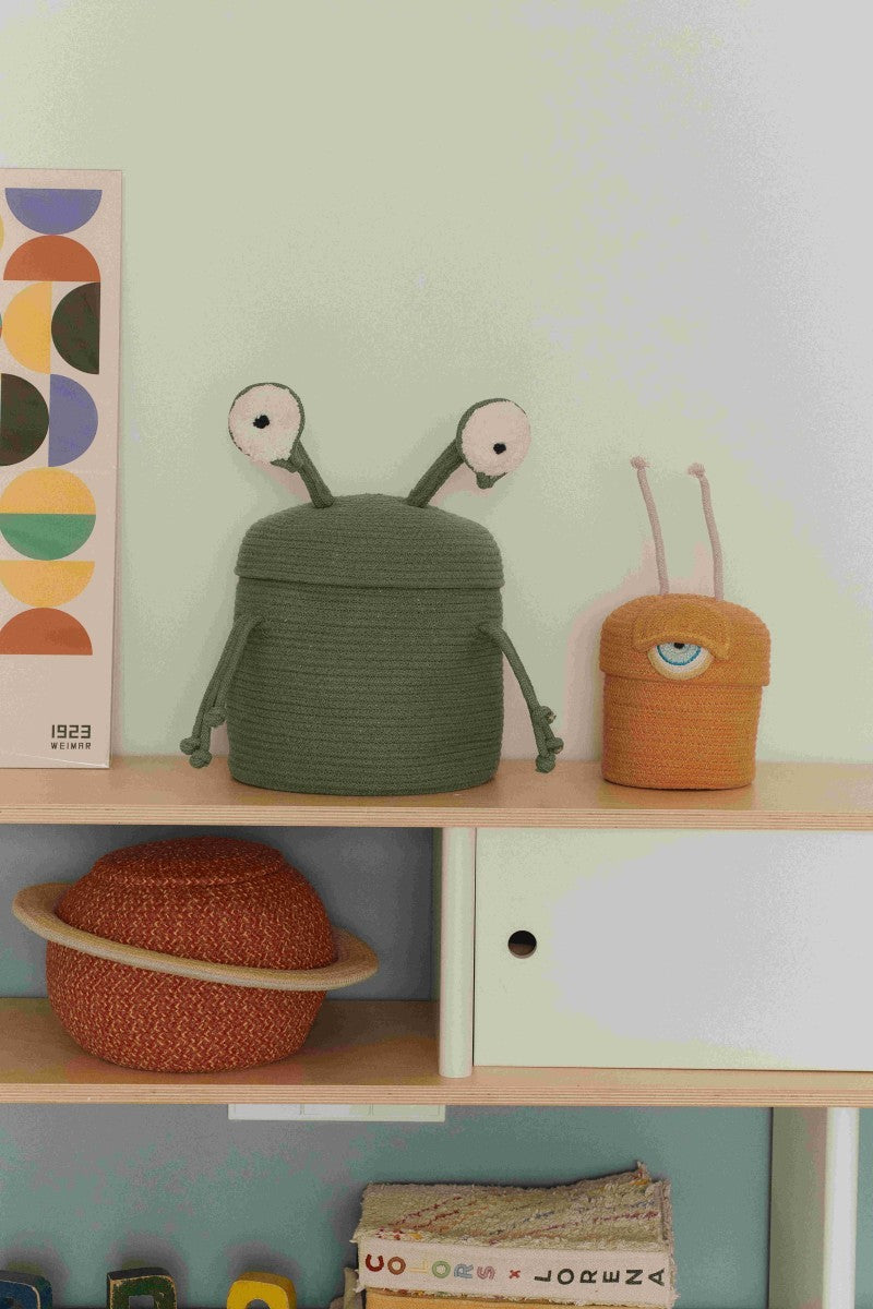 Handcrafted Alien Zog Basket with Eco-Friendly Materials - Unique &amp; Interactive Decor Piece by Lorena Canals at www.brixbailey.com