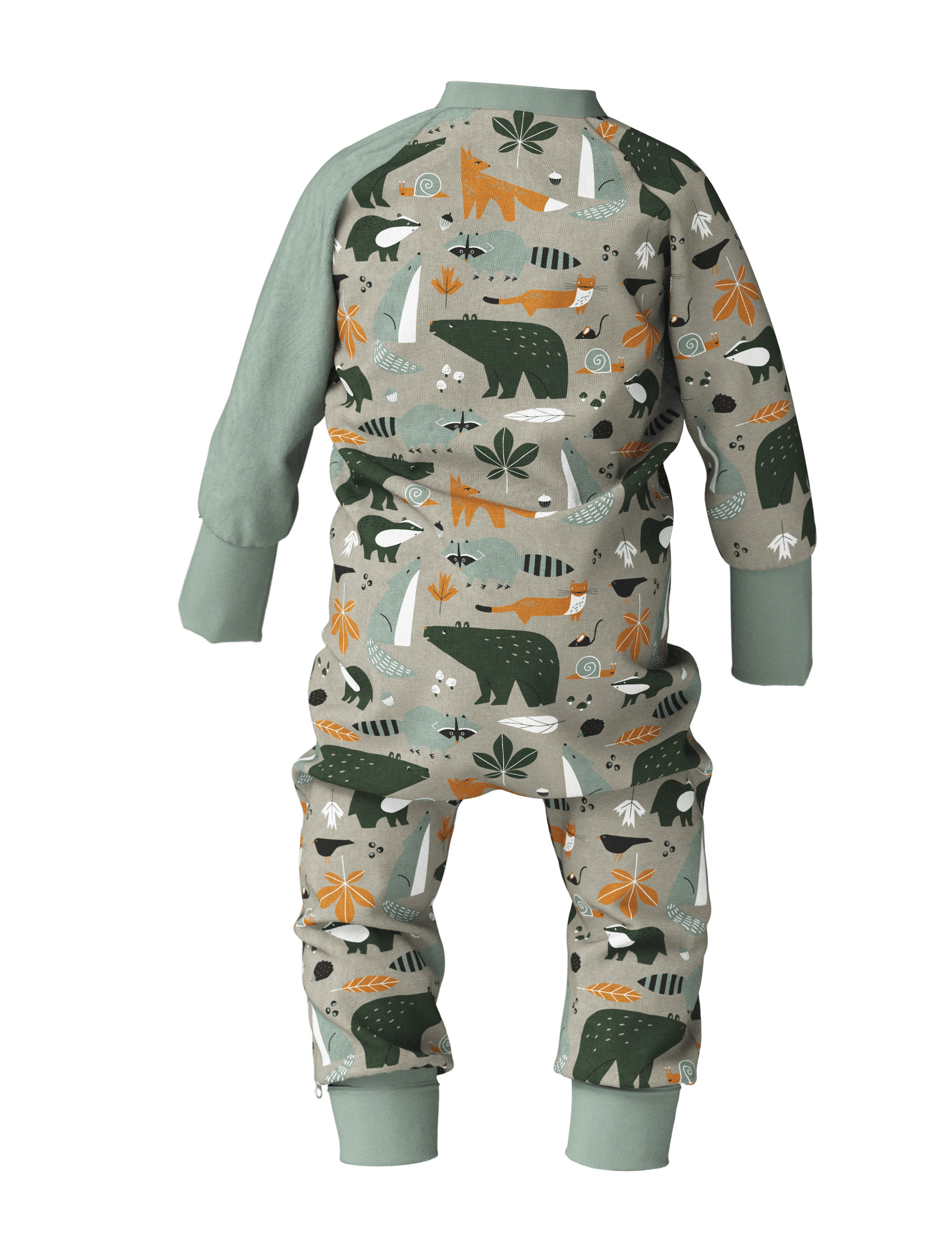 Baby Sleepsuit Autumn Forest Animals